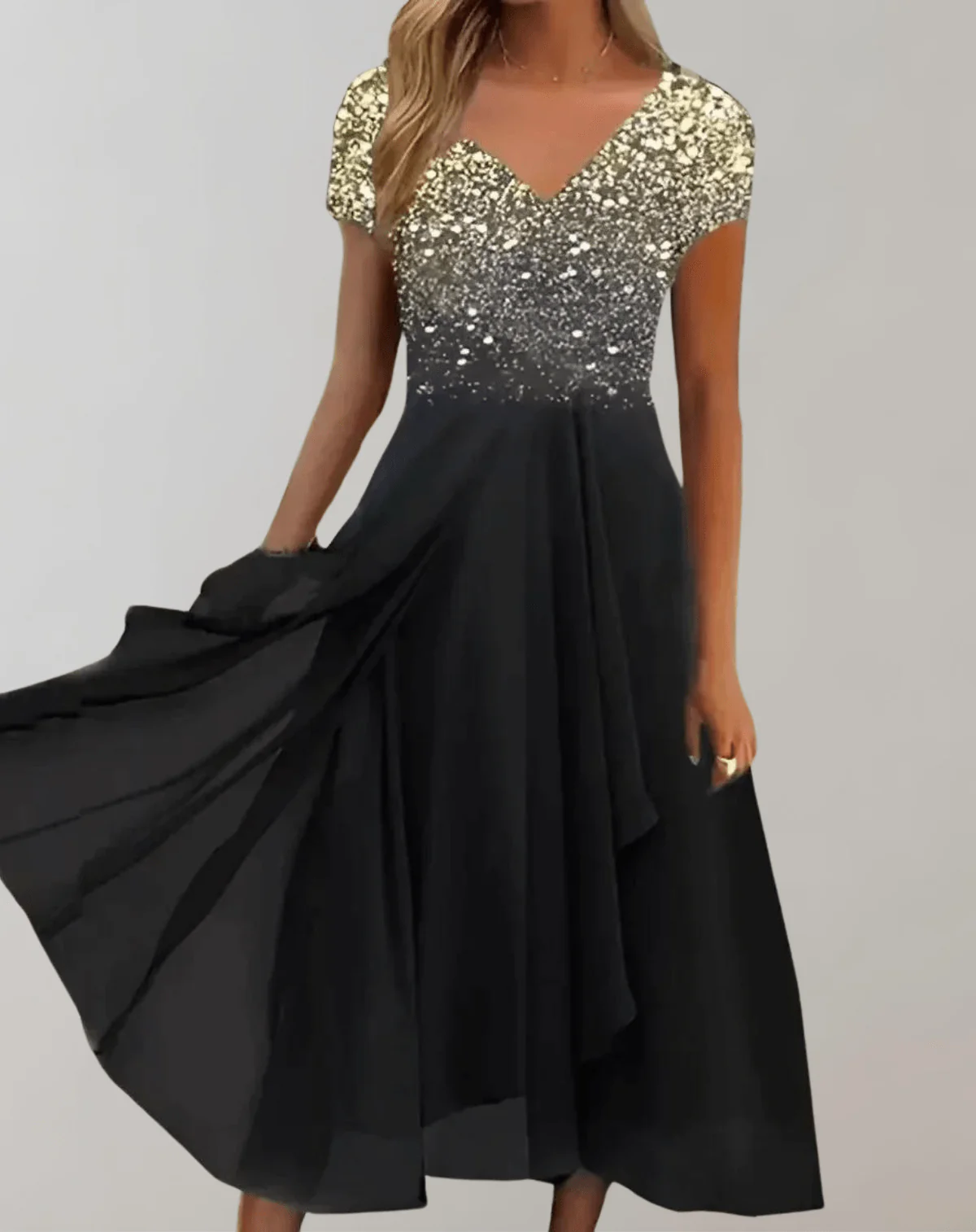 Elegant Women's Cocktail Midi Dress - Image 5