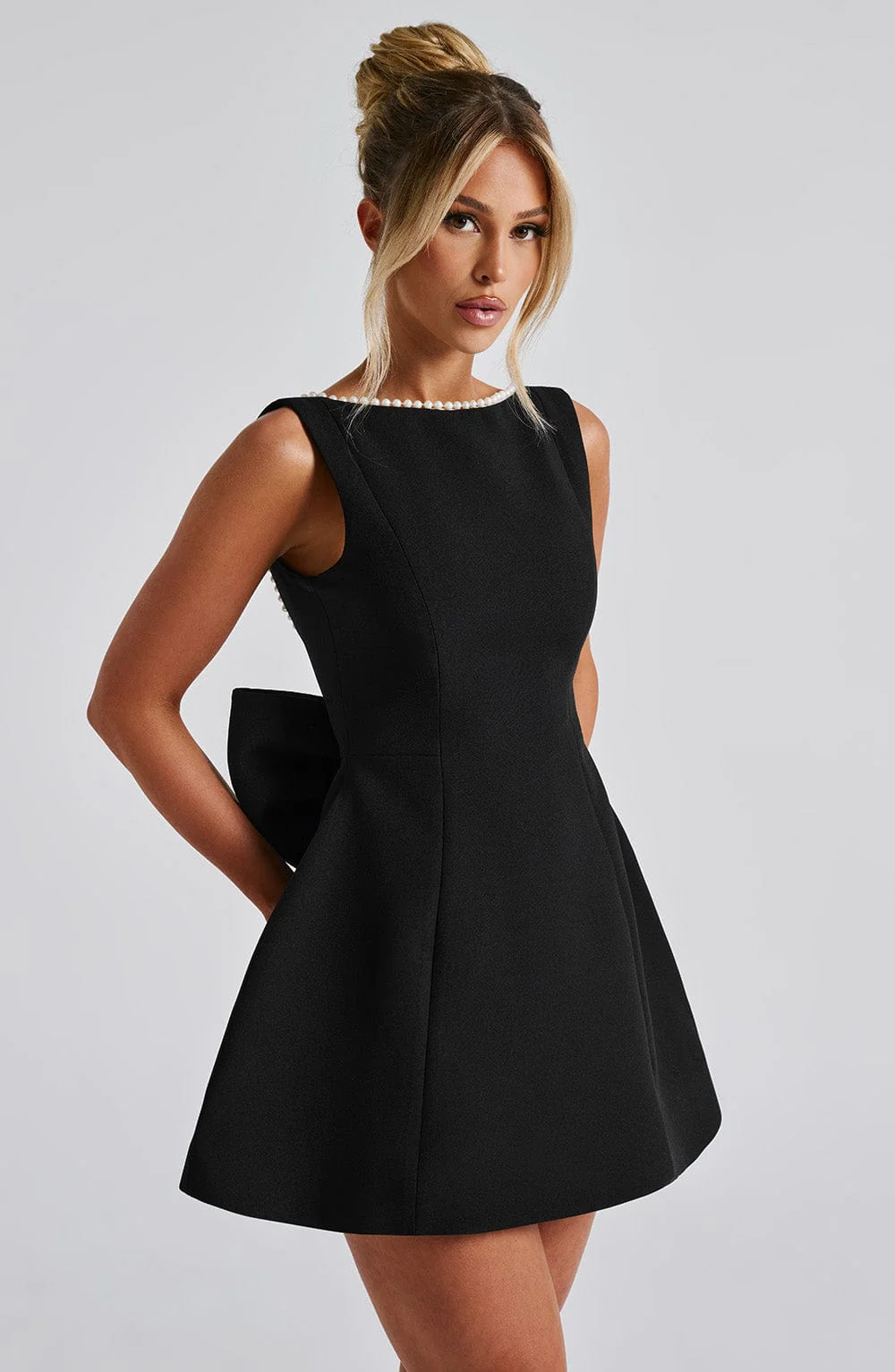 Cute Bow-Back Party Mini Dress - Image 10