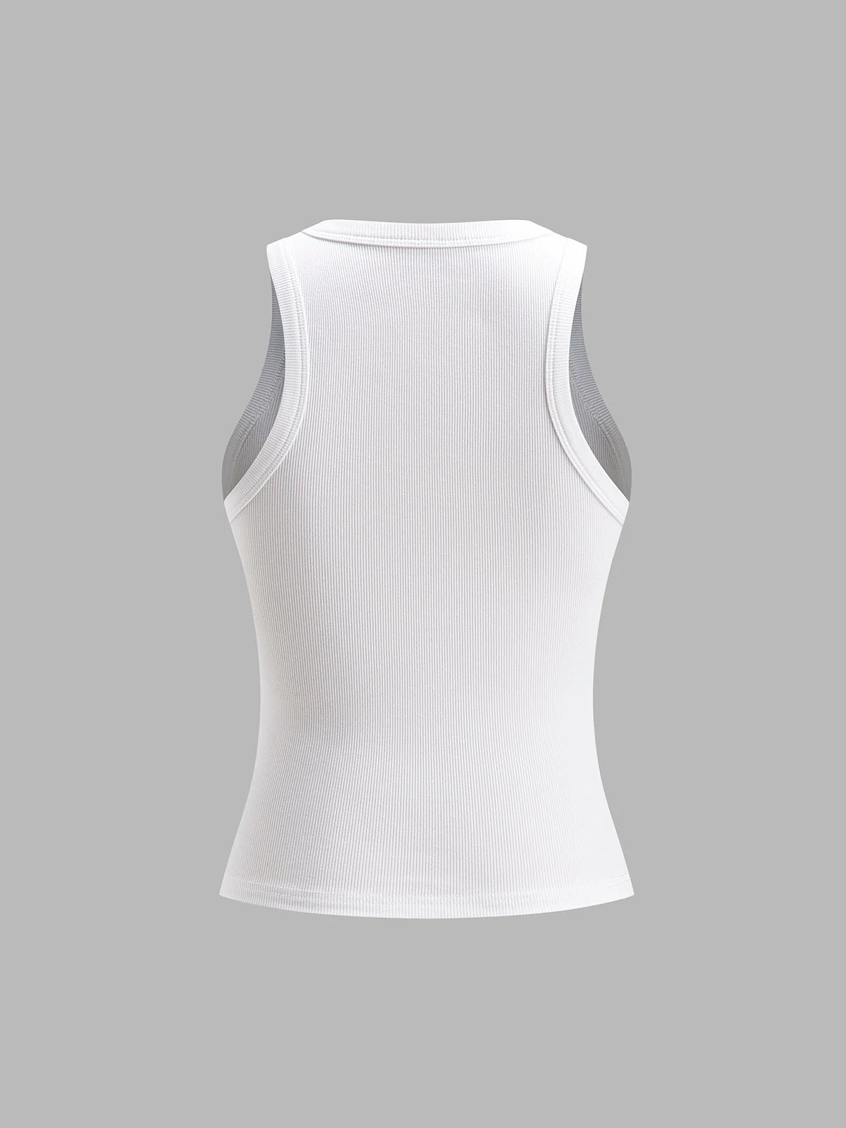 Ribbed Crop Tank Top - Image 4