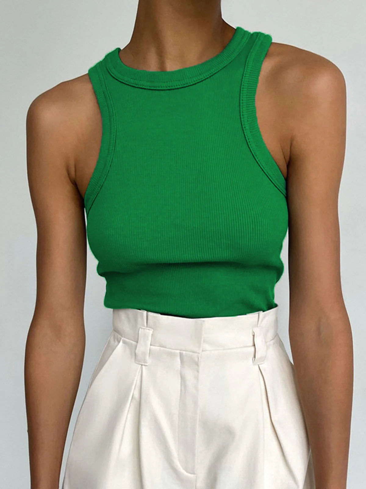 Ribbed Crop Tank Top - Image 8
