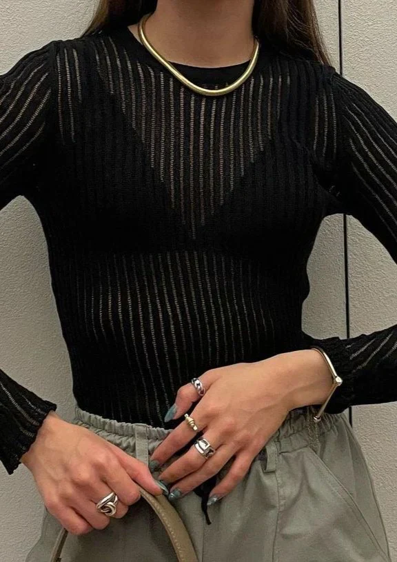 Erika Sheer Wool Top - Image 5