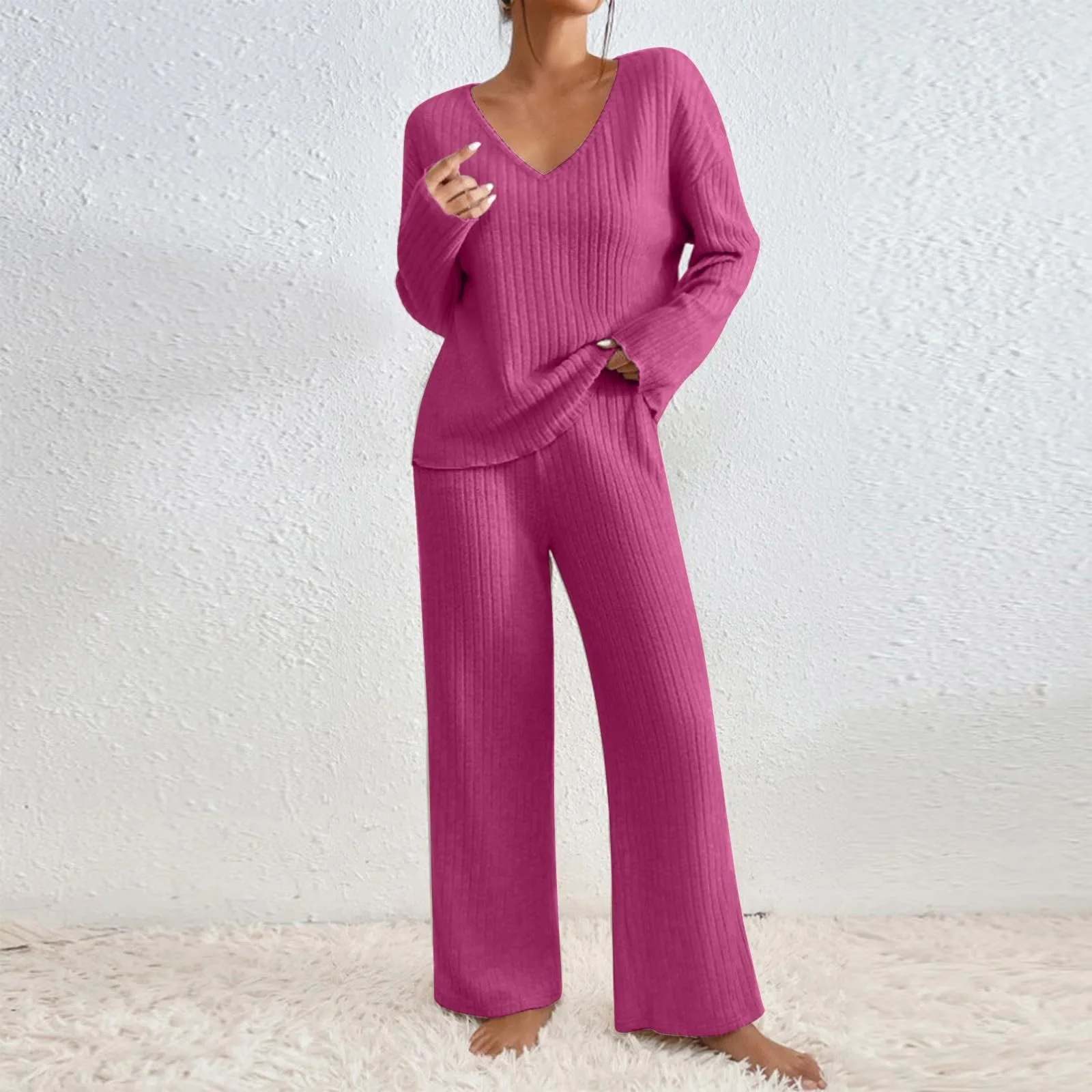 Evangeline Ribbed Knit Lounge Set - Image 5