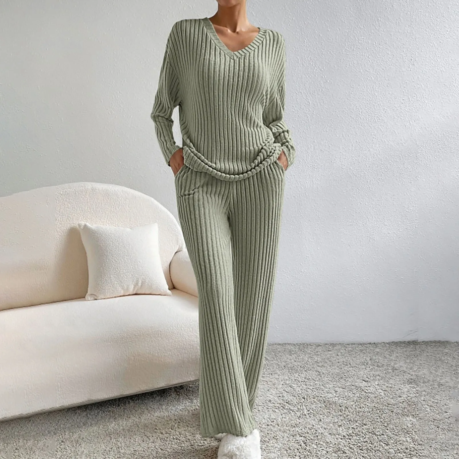 Evangeline Ribbed Knit Lounge Set - Image 6