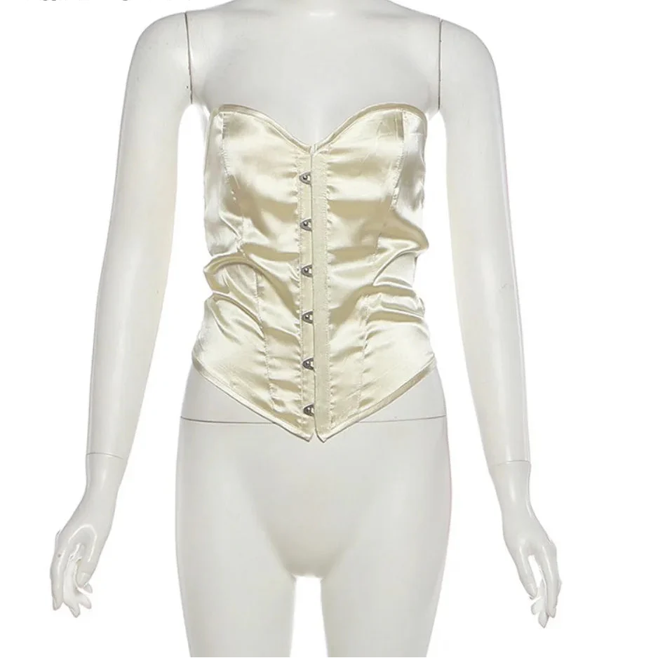 Sleeveless Backless body-shaping Crop Top Set - Image 4