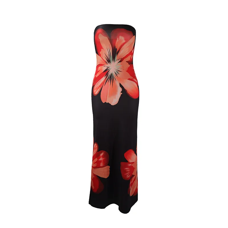 Strapless Floral Maxi Dress – Elegant Statement Evening Dress for Women - Image 7