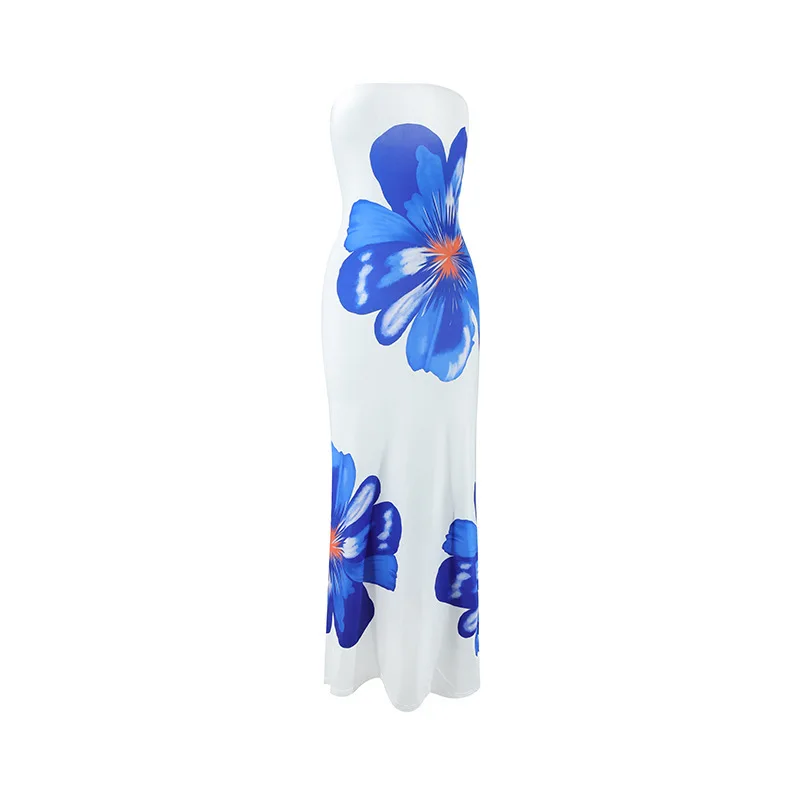 Strapless Floral Maxi Dress – Elegant Statement Evening Dress for Women - Image 9