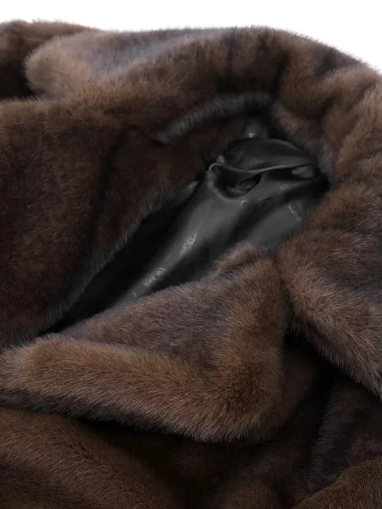 Women's Long Faux Fur Winter Coat - Image 5
