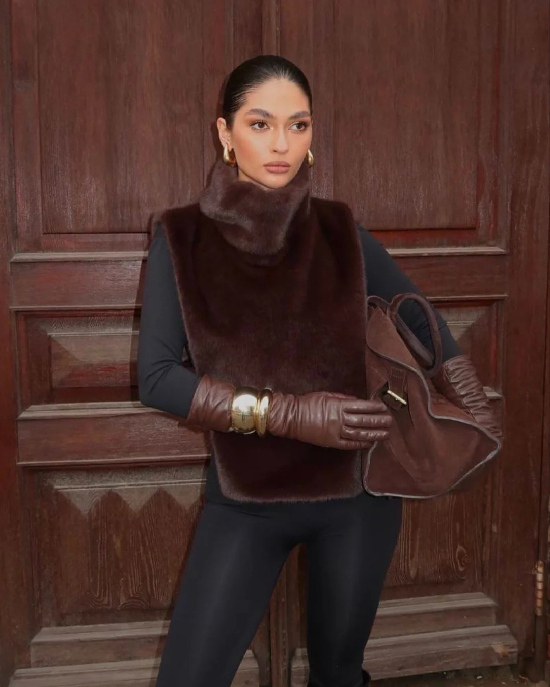 Ferryhill Faux Fur Turtleneck Vest - Image 7