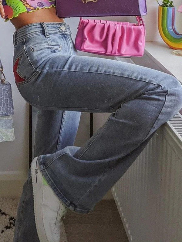 Star Patch Flare Jeans - Image 4