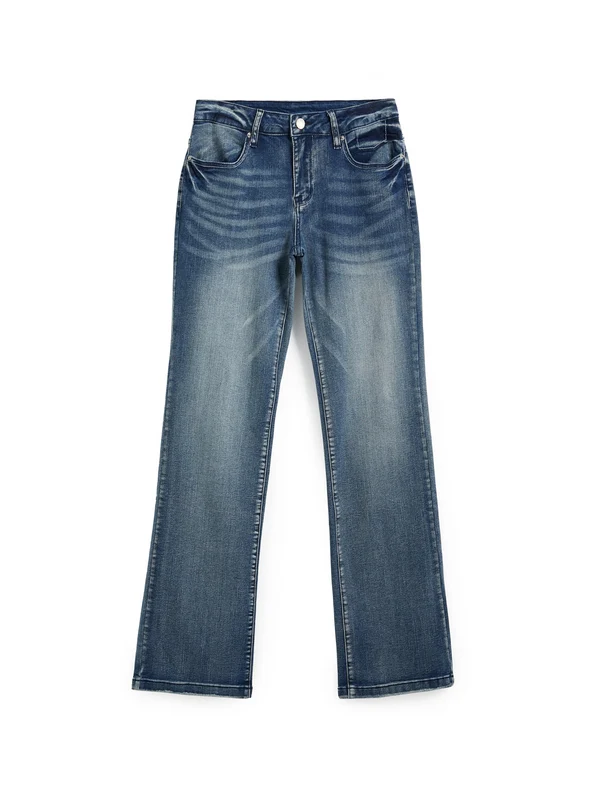 High Waist Flare Denim Jeans - Image 4