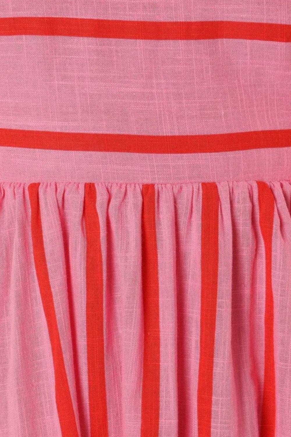 Striped Strappy Summer Beach Maxi Dress - Image 10