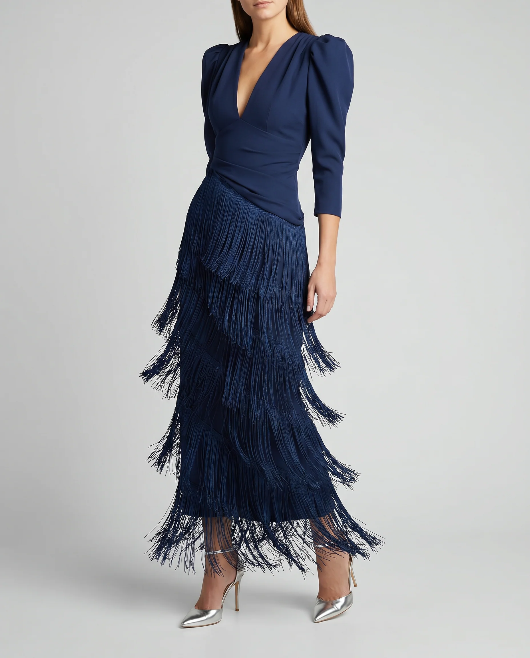 Fringe Detail Maxi Dress – Elegant Statement Occasion Dress for Women - Image 3