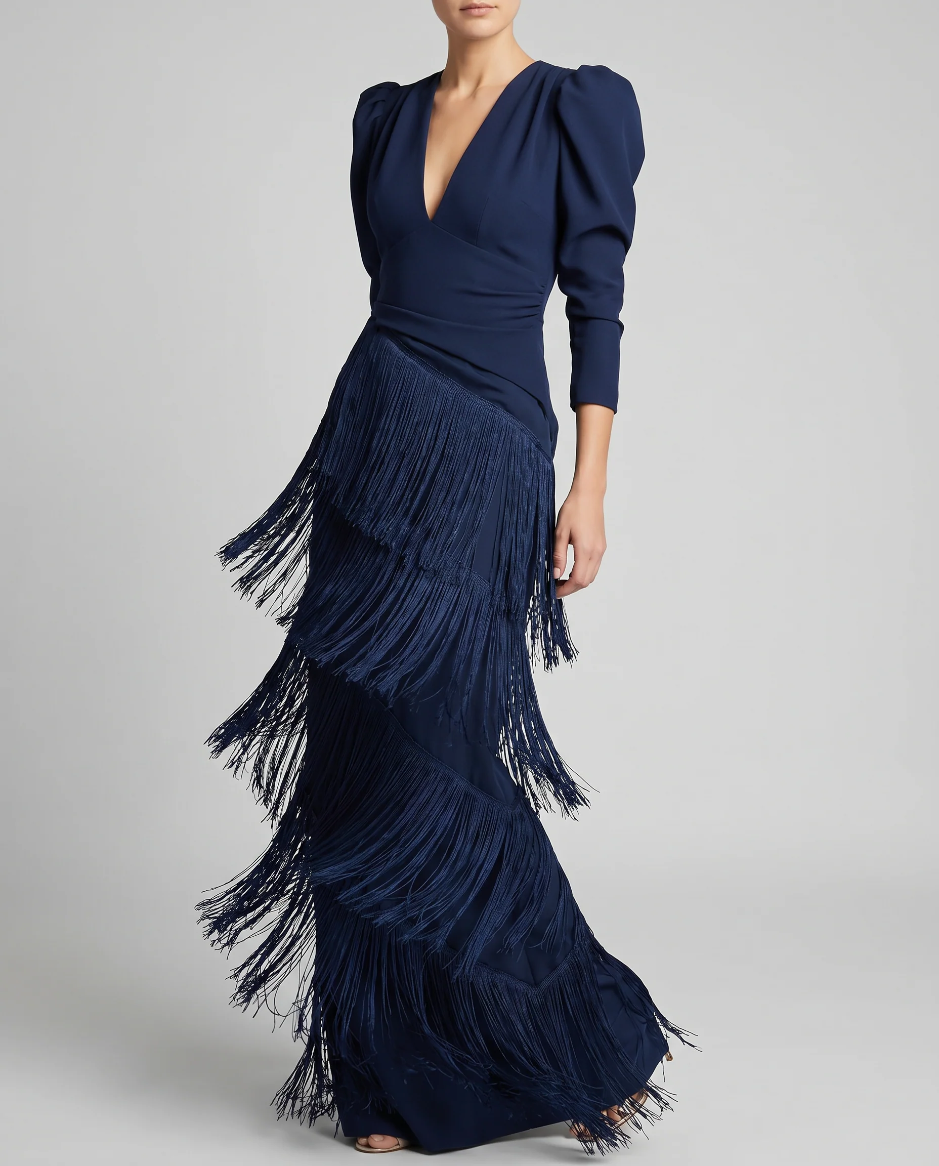 Fringe Detail Maxi Dress – Elegant Statement Occasion Dress for Women - Image 4
