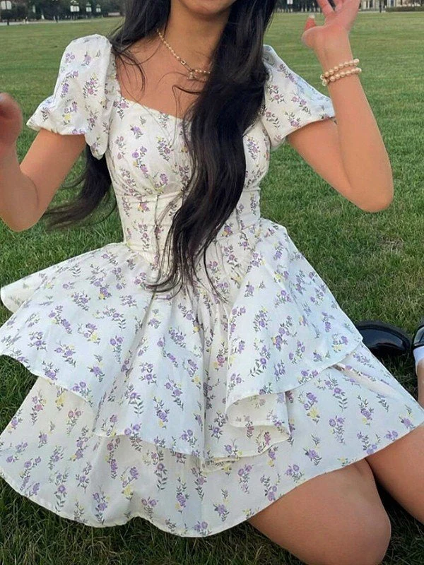 Summer Floral Corset Mini Dress - Image 5