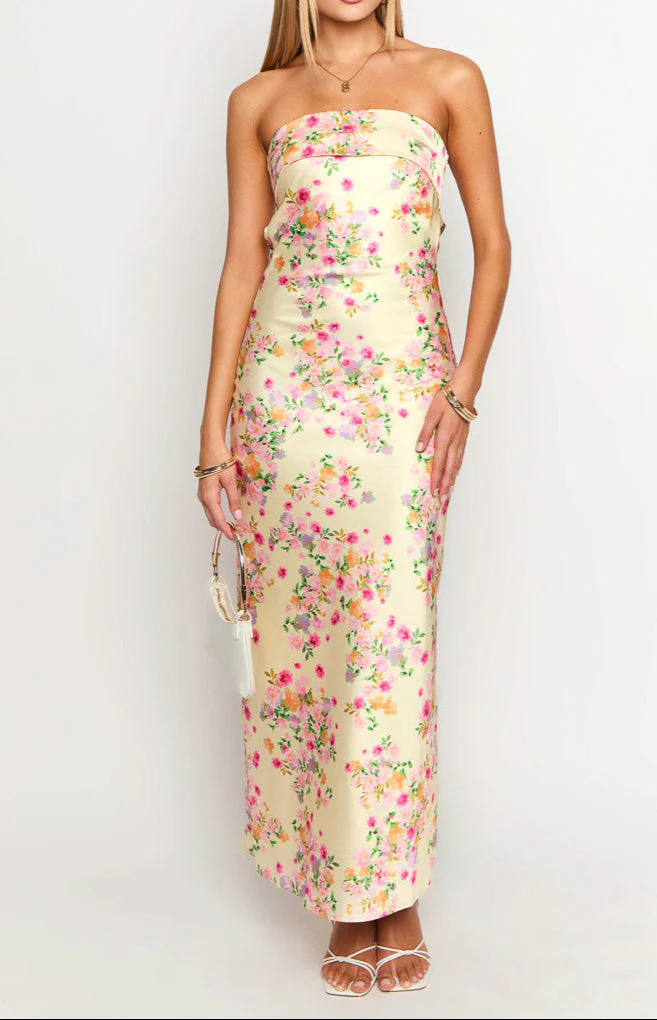 Yellow Summer Bloom Maxi Dress - Image 4