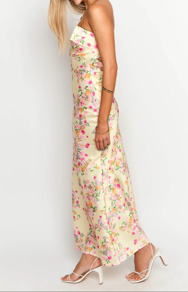 Yellow Summer Bloom Maxi Dress - Image 6