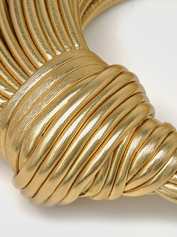 Golden Twisted Hoop Bag - Image 3