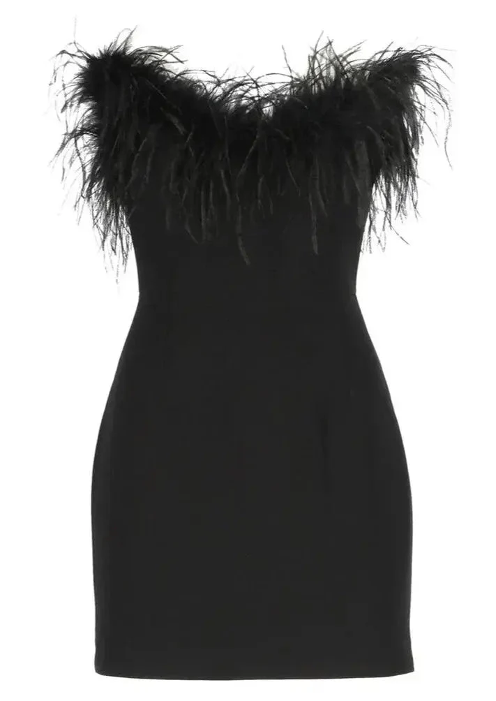 Black Elegant Party Mini Dress - Image 3