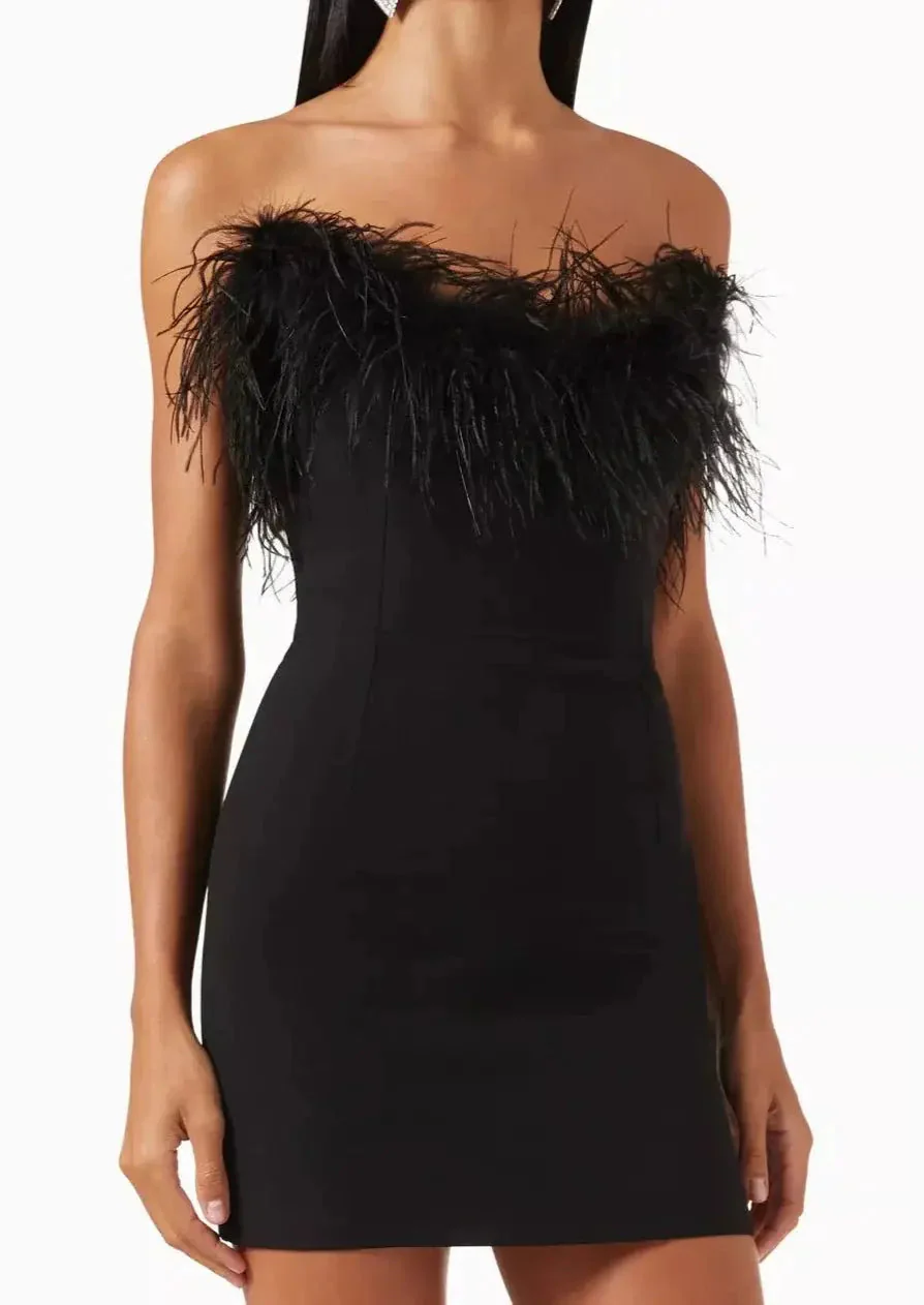 Black Elegant Party Mini Dress - Image 6