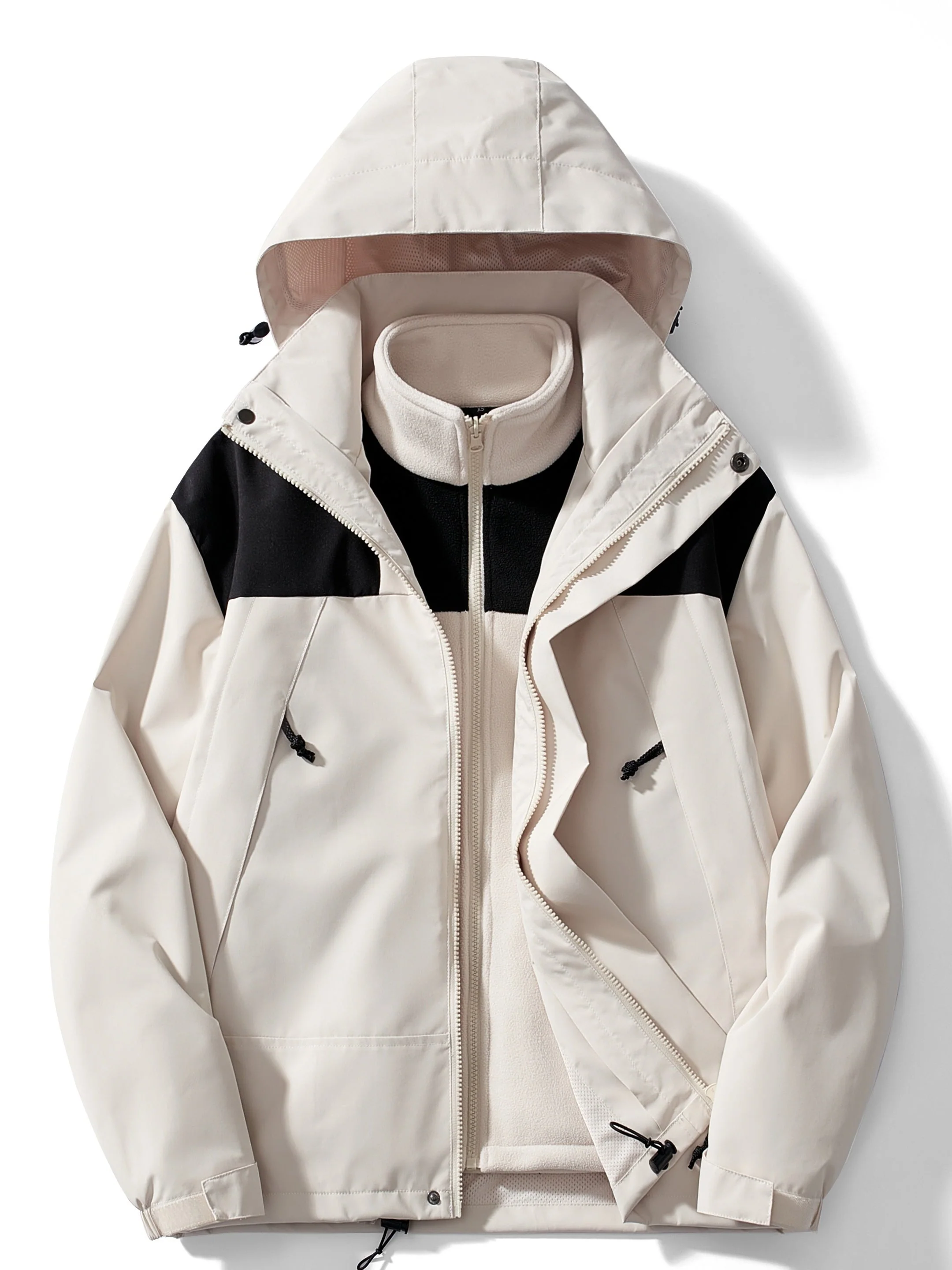 Women's 3-in-1 Fleece Winter Jacket with Hood - Image 10