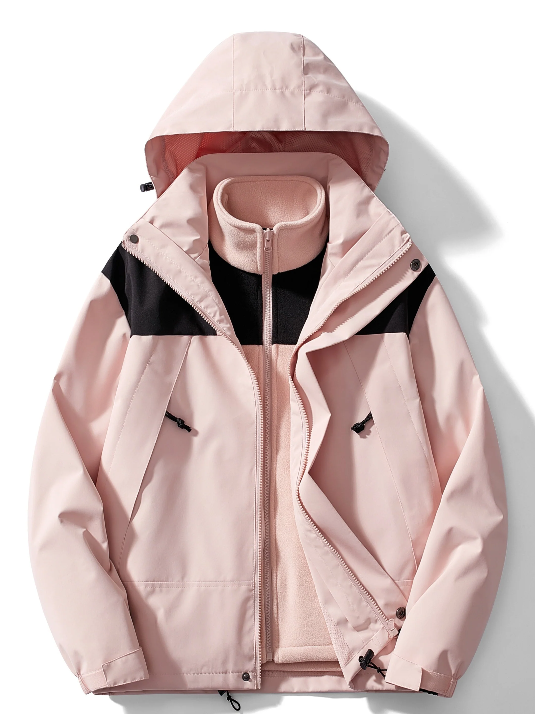 Women's 3-in-1 Fleece Winter Jacket with Hood - Image 11
