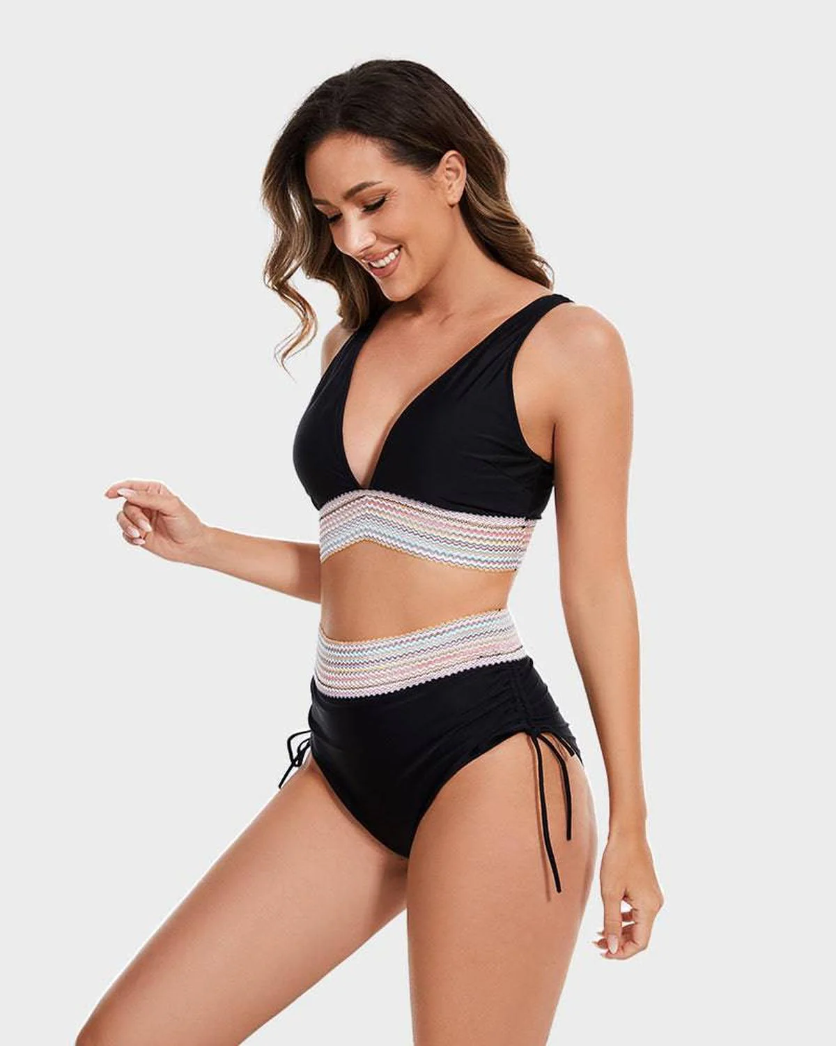 High-Waisted Tummy Control Bikini Set - Image 8