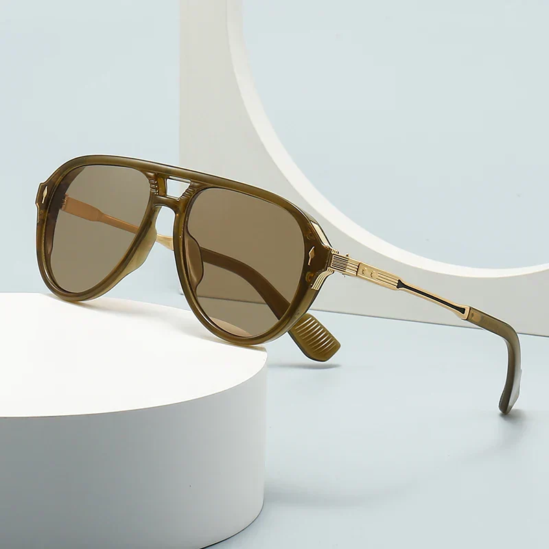 Jade Retro Aviator Sunglasses - Image 4