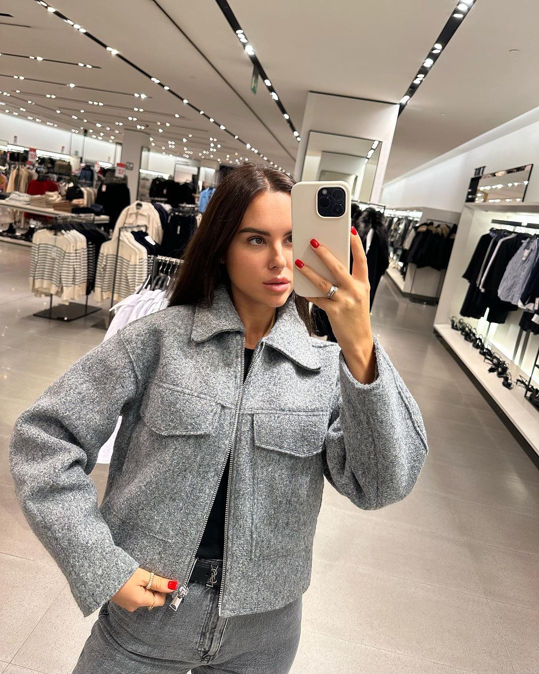 Women's Cropped Boucle Jacket - Image 6