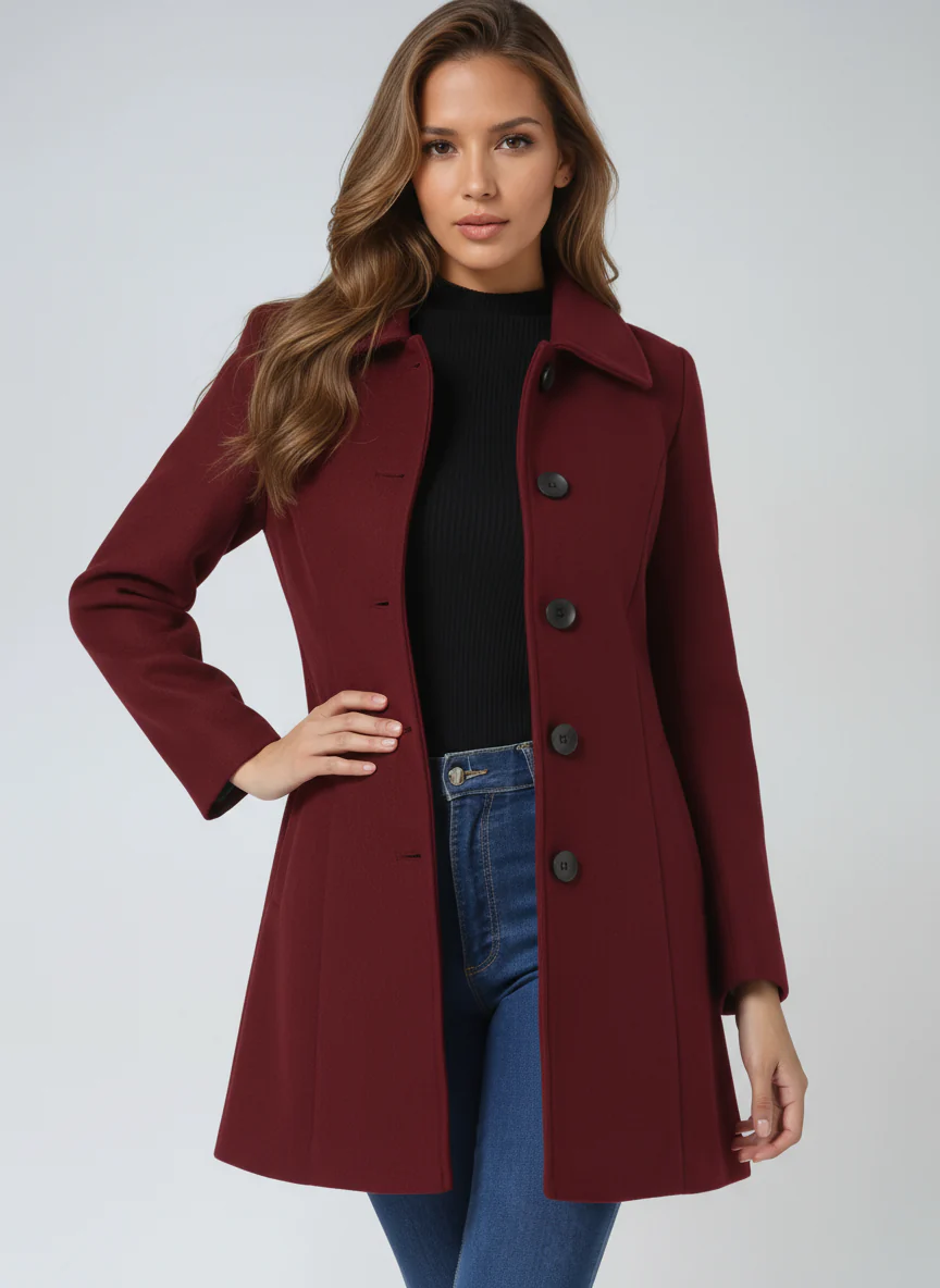 Women's Single Breasted Winter Trench Coat - Image 6