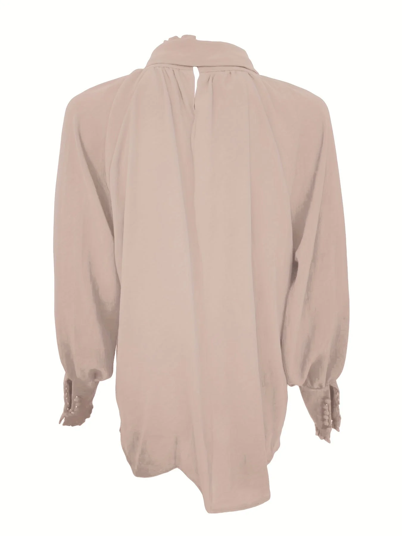 Long Sleeve Blouse with Tie Neck - Image 7