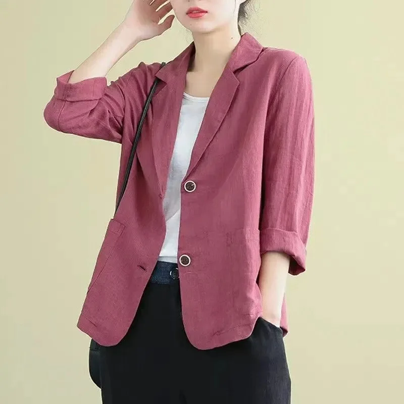 Korean Style Blazer Jacket – Lightweight Loose Fit for Spring & Autumn - Image 8