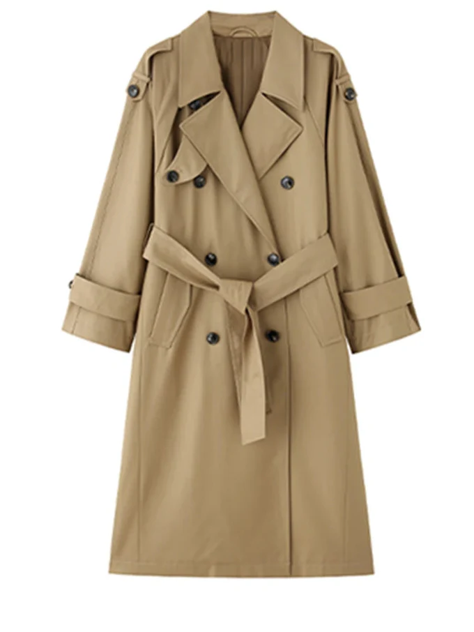 Women's Oversized Long Trench Coat - Image 4