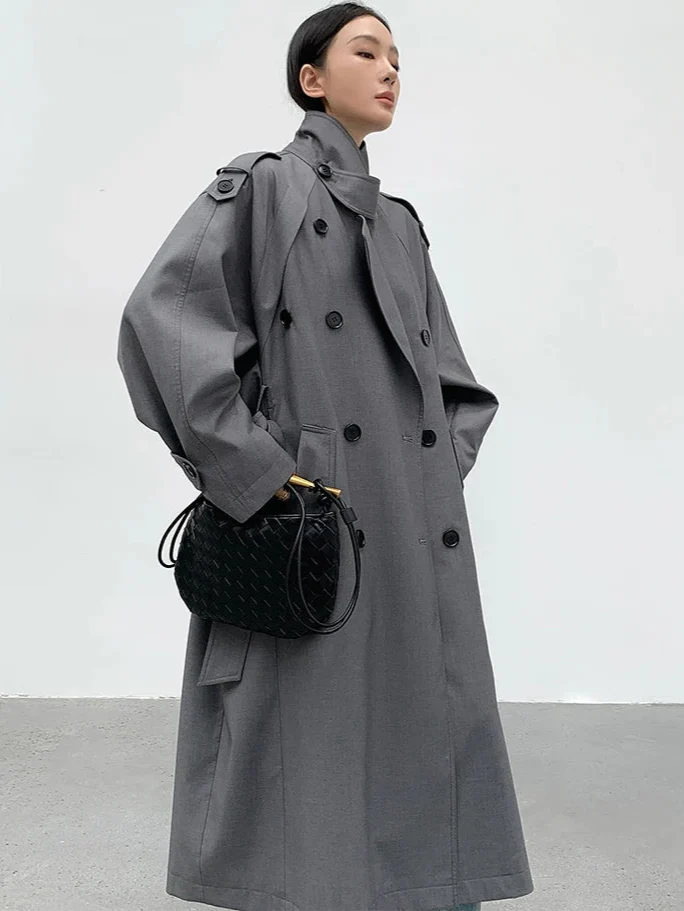 Women's Oversized Long Trench Coat - Image 5