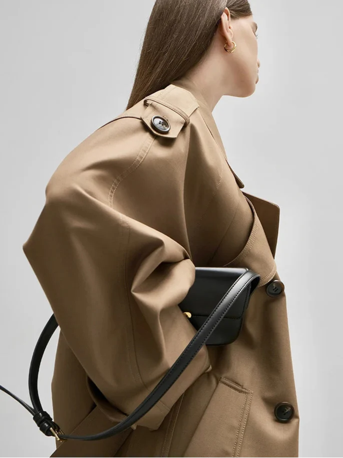 Women's Oversized Long Trench Coat - Image 6