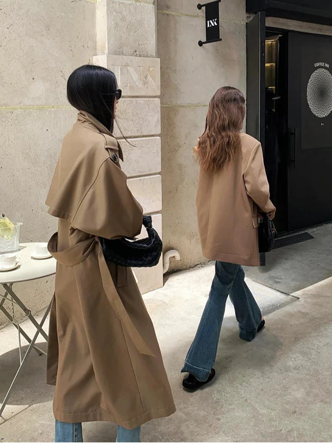 Women's Oversized Long Trench Coat - Image 7