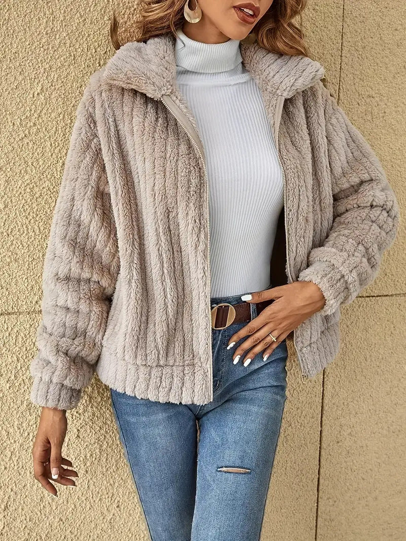 Women's Elegant Warm Cardigan Jacket - Image 2