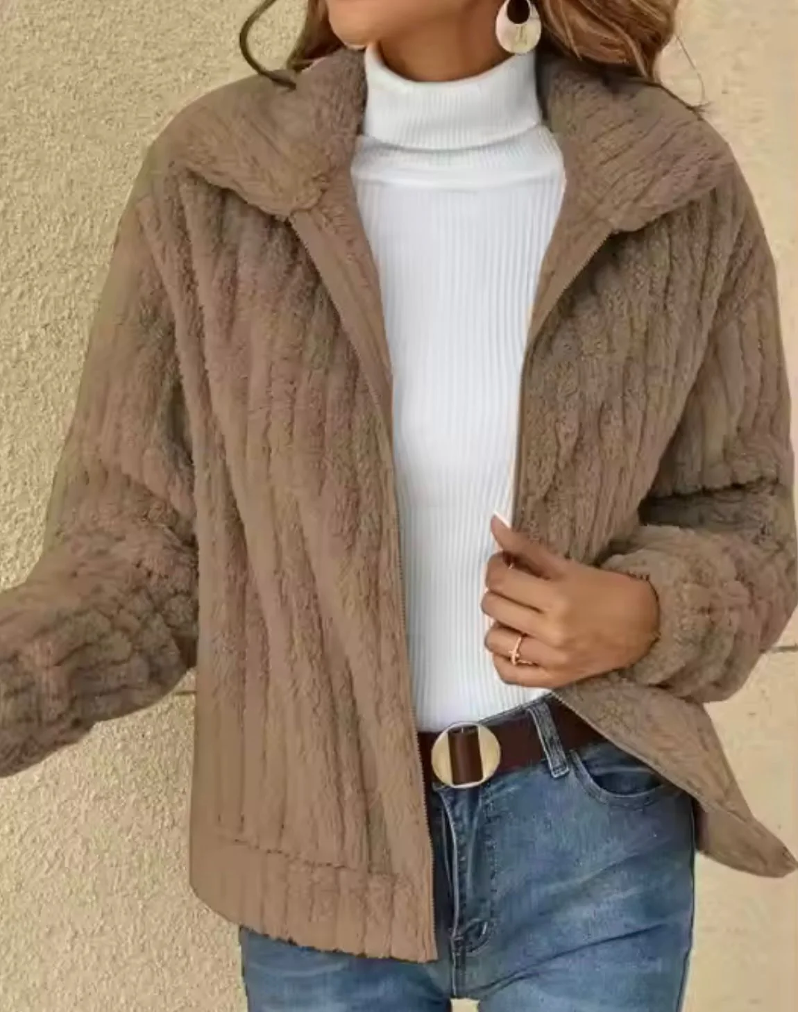 Women's Elegant Warm Cardigan Jacket - Image 3