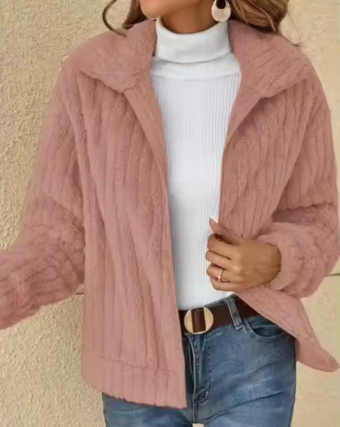 Women's Elegant Warm Cardigan Jacket - Image 4