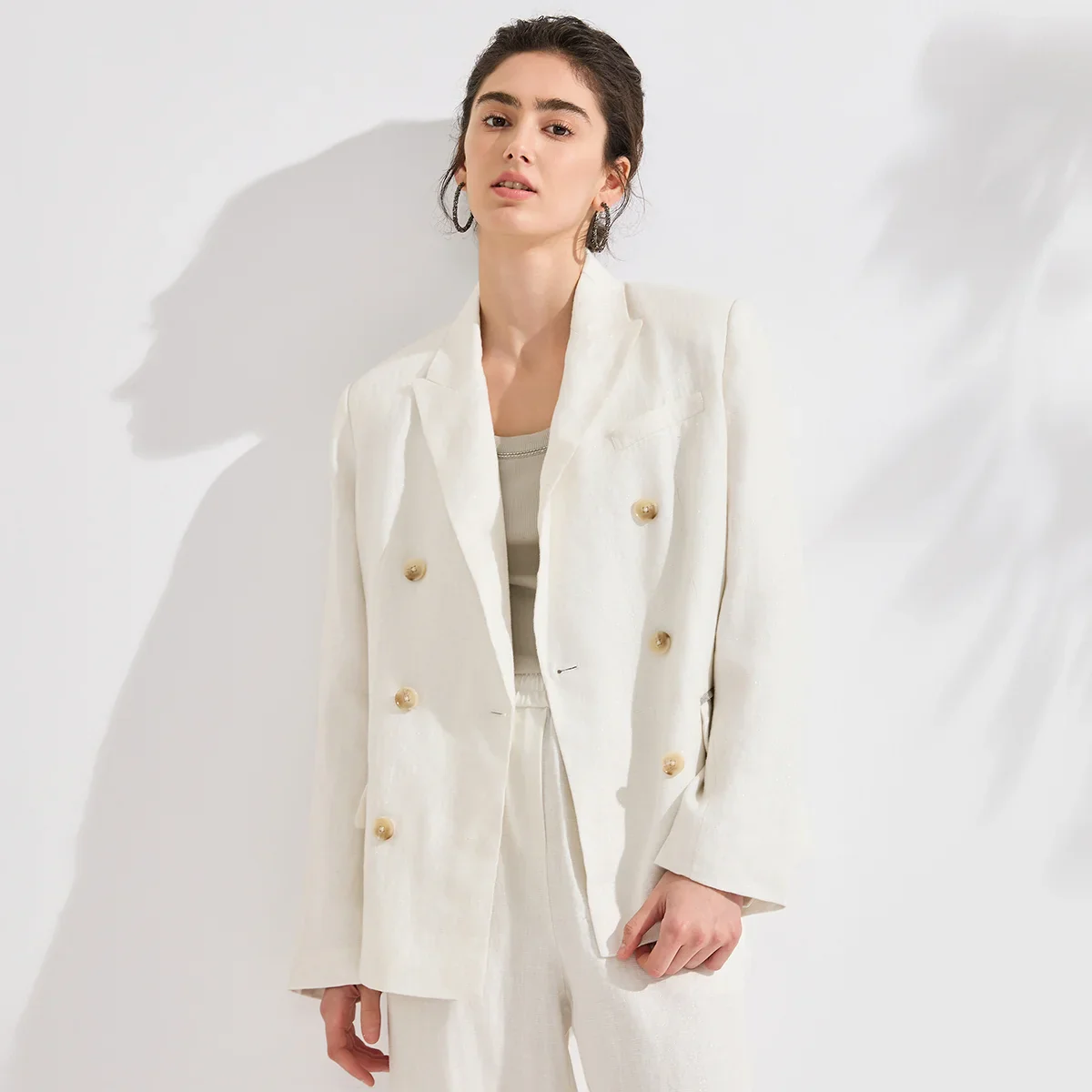 Linen Blazer Jacket – Chic Breathable Summer Outerwear - Image 6