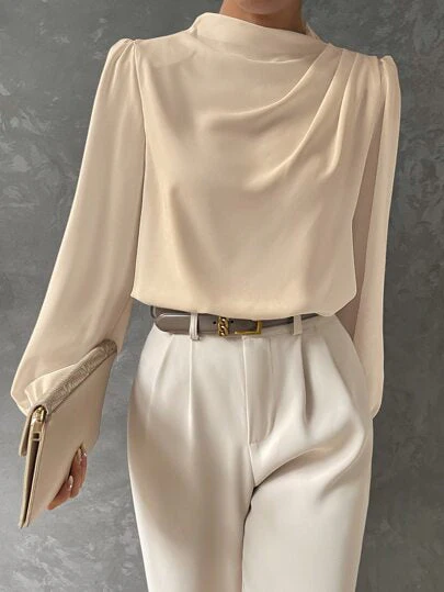 Women's Stylish Bishop Sleeve Blouse - Image 13