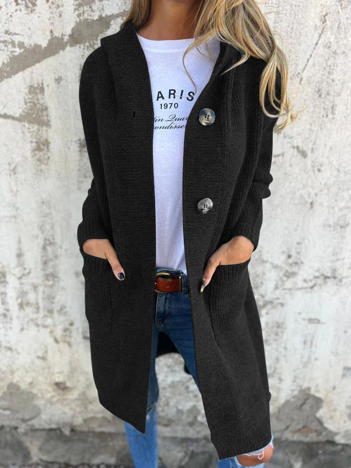 Women's Long Knit Cardigan with Buttons - Image 5
