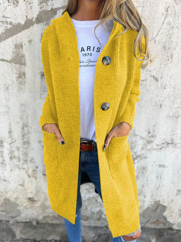 Women's Long Knit Cardigan with Buttons - Image 6