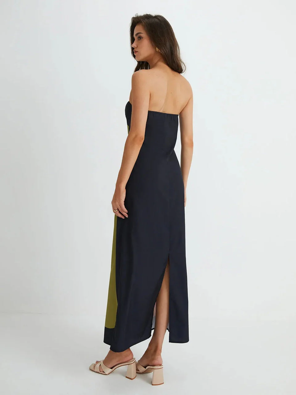 Calla Strapless Printed Summer Party Maxi Dress - Image 3