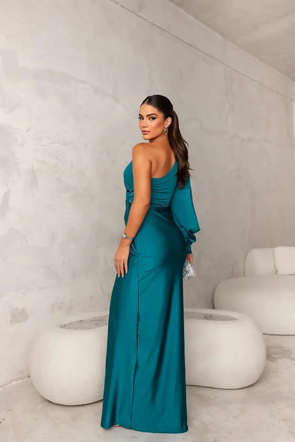 Elegant Formal Wedding Guest Maxi dress - Image 3
