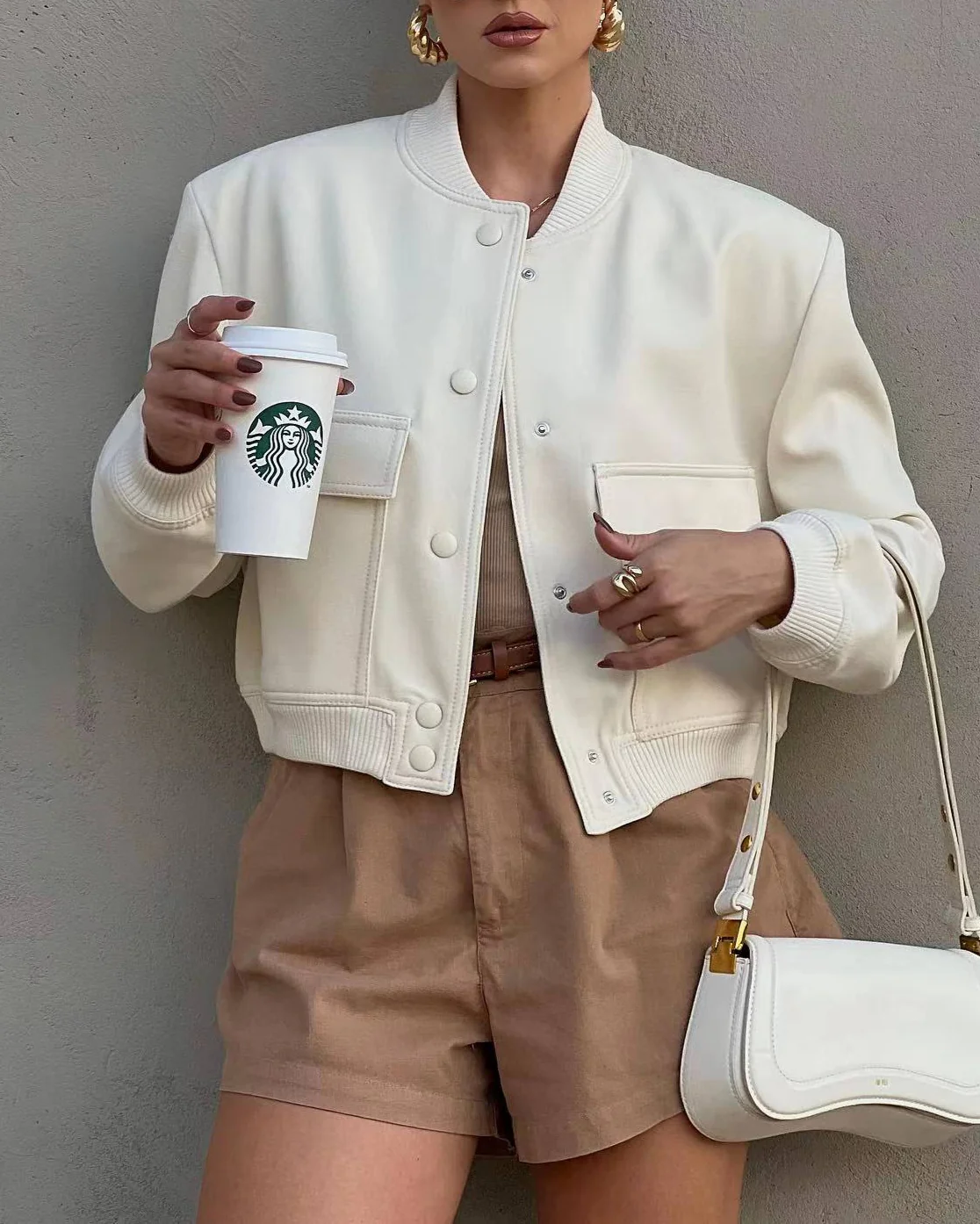 Women's Maven Cropped Bomber Jacket - Image 5