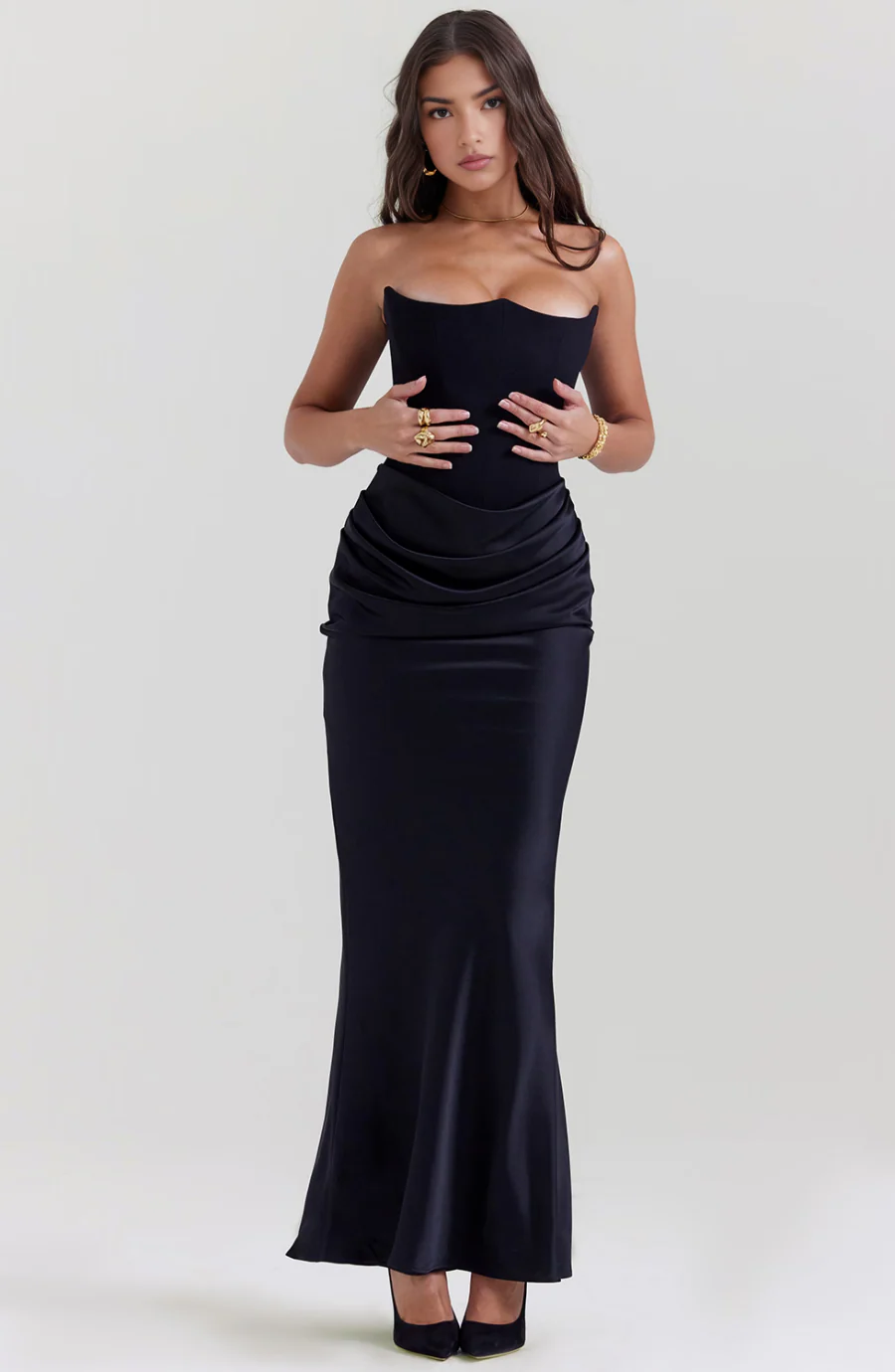 Mia Strapless Corset Maxi Dress - Image 7