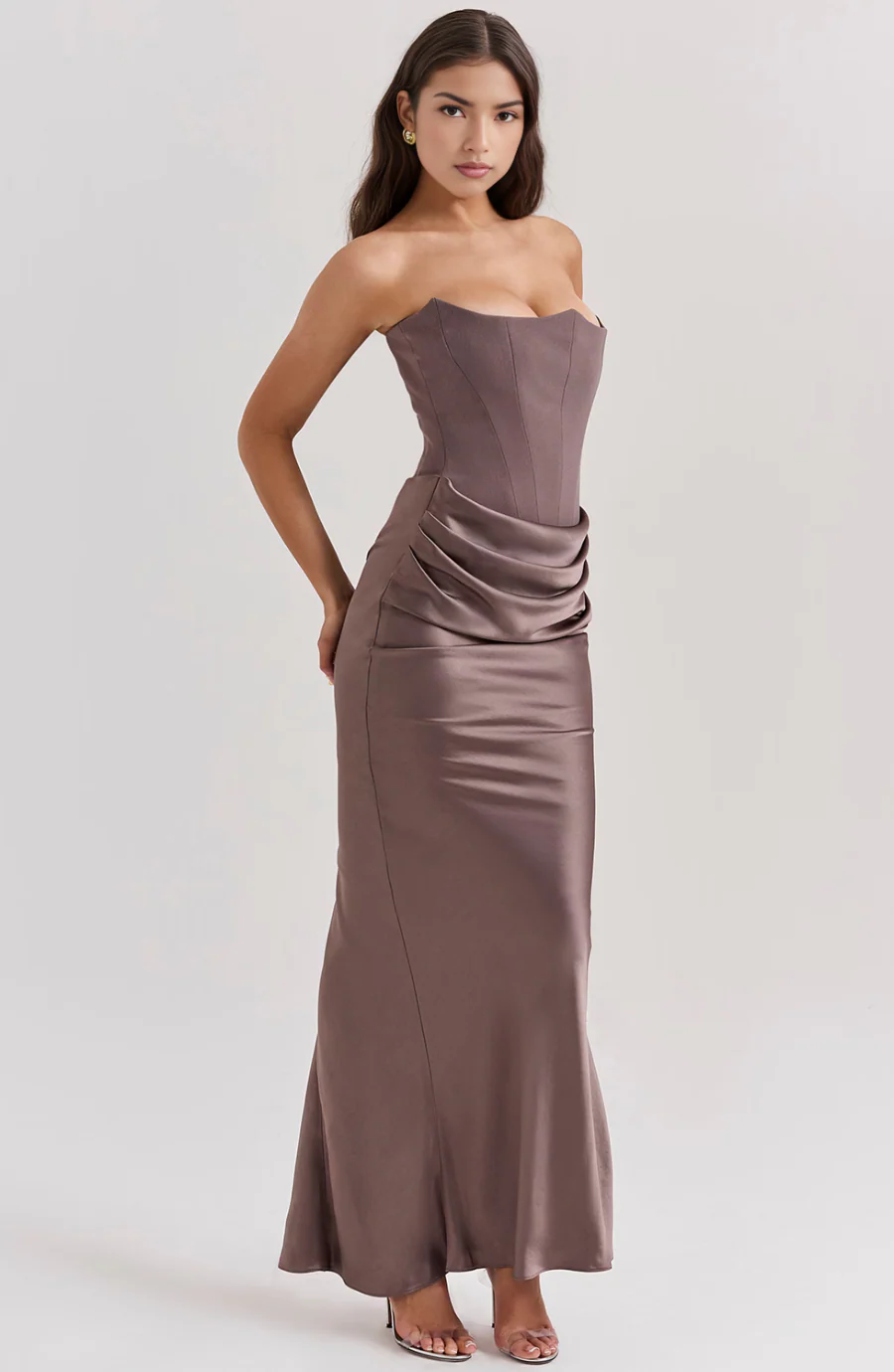 Mia Strapless Corset Maxi Dress - Image 8