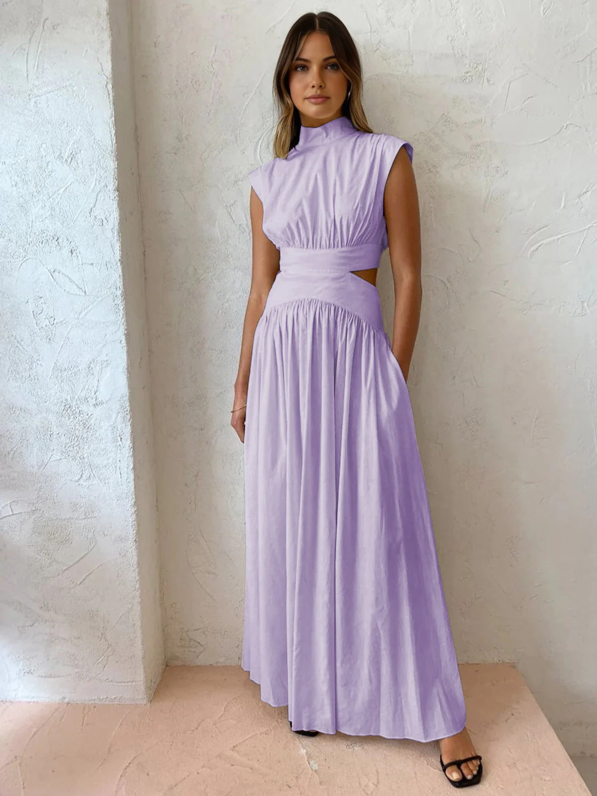 Elegant Sleeveless Formal Occasion Maxi Dress - Image 4