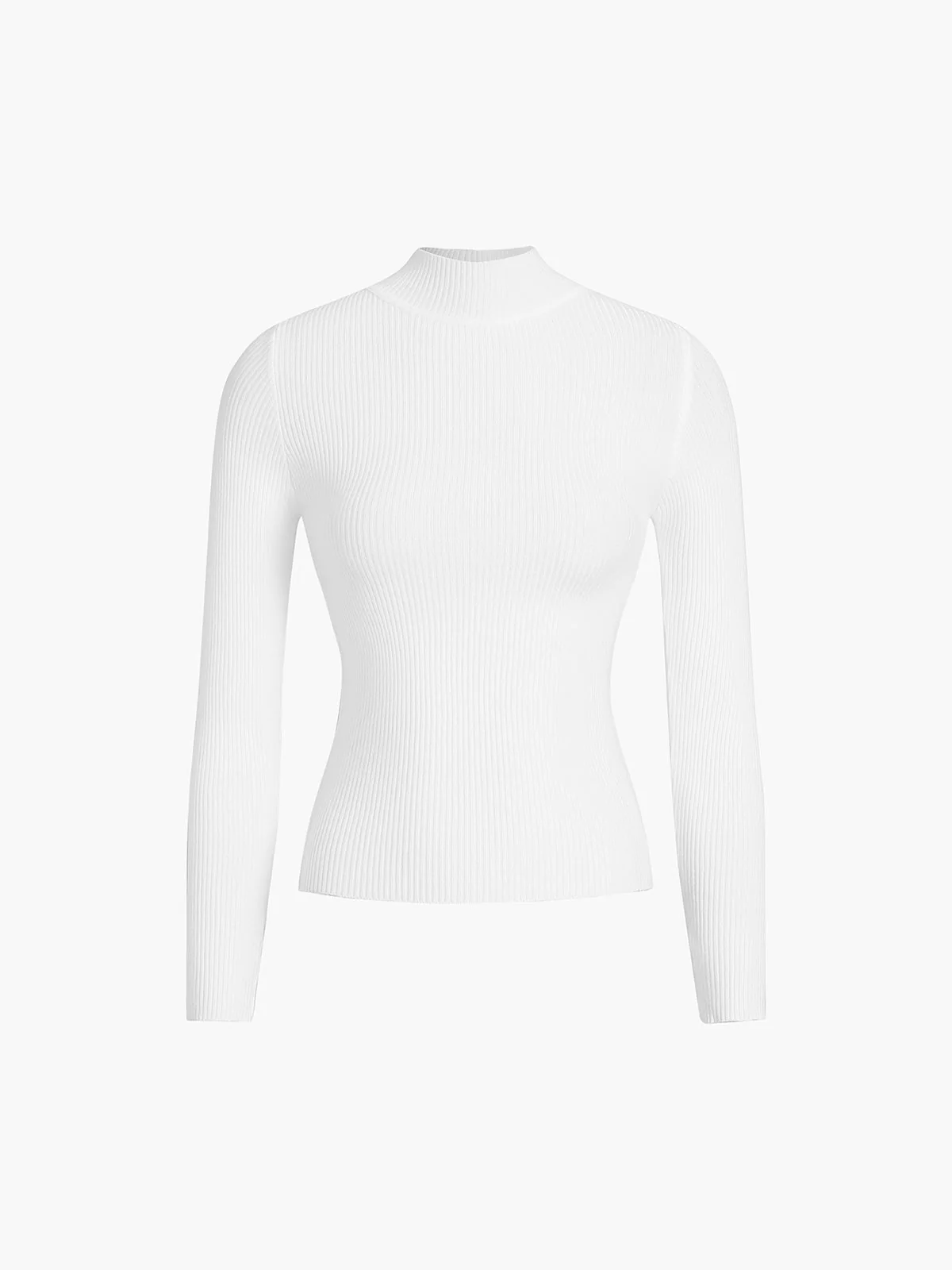 Cleo Ribbed High Neck Top - Image 4