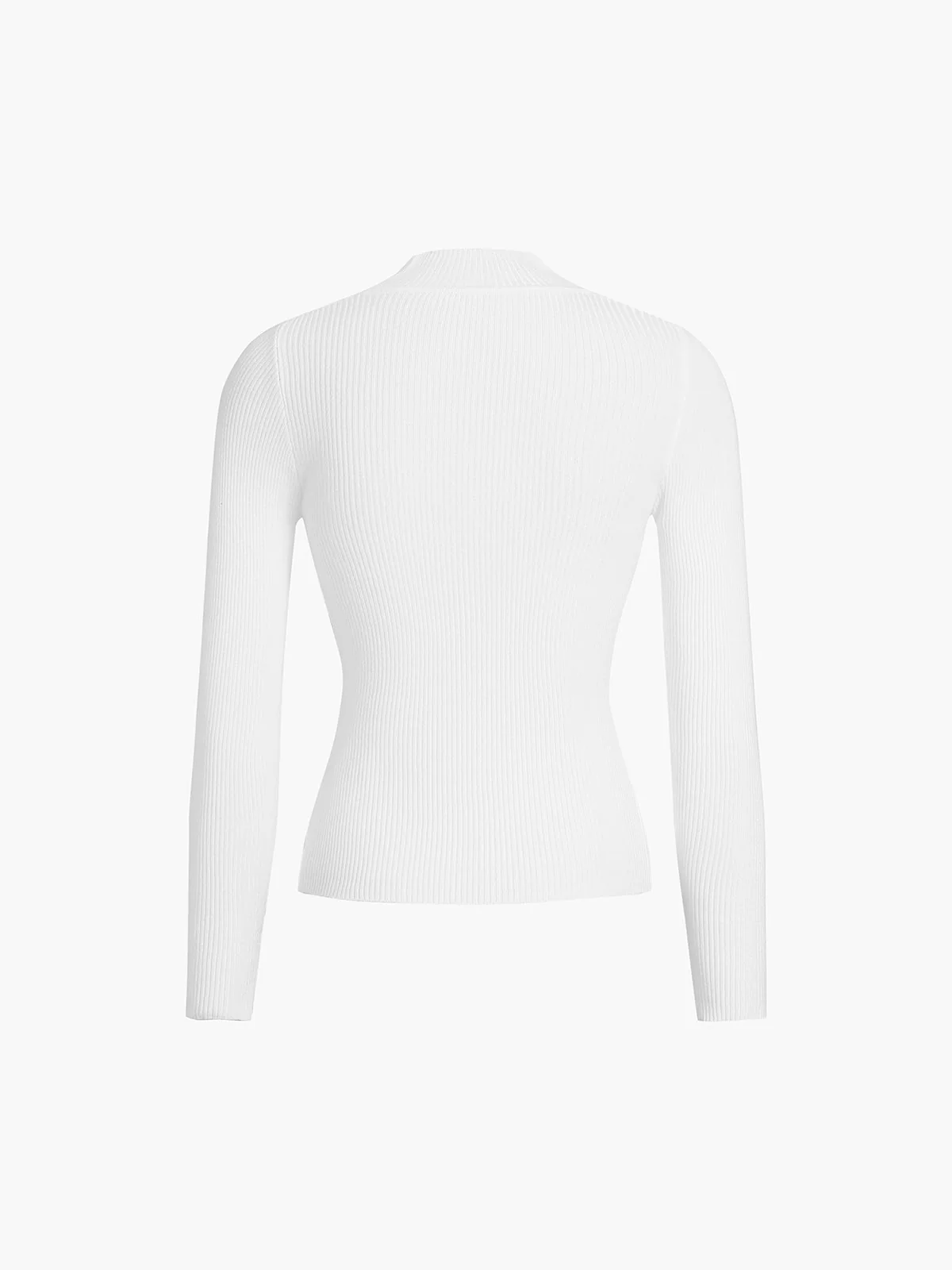 Cleo Ribbed High Neck Top - Image 5